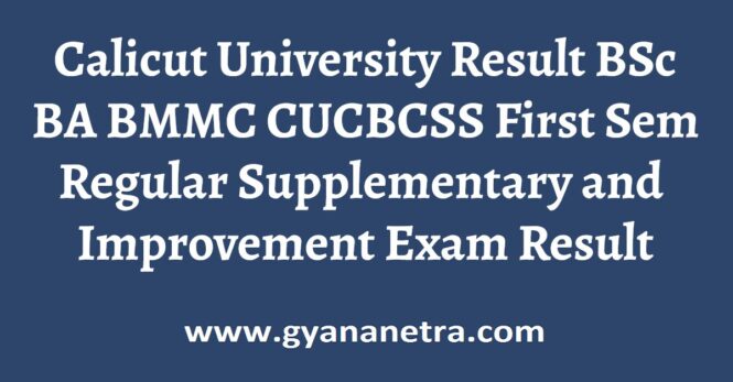 Calicut University Result UG PG Semester Exam