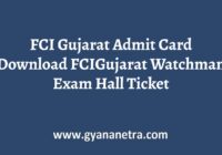 FCI Gujarat Admit Card Download Online
