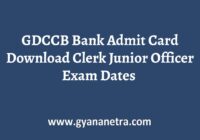 GDCCB Bank Admit Card Exam Date