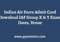 Indian Air Force Admit Card Download Online
