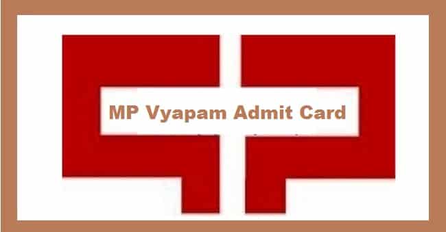 MP Vyapam Field Assistant Admit Card