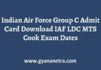 Indian Air Force Group C Admit Card Download