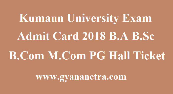 Kumaun University Exam Admit Card