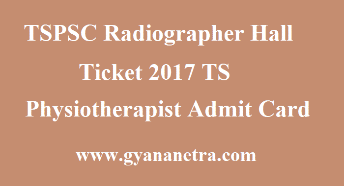 TSPSC Radiographer Hall Ticket