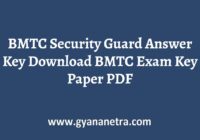 BMTC Security Guard Admit Card Exam Date