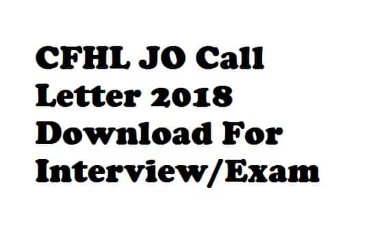 CFHL JO Call Letter