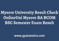Mysore University Result Semester Exam