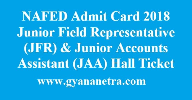 NAFED Admit Card Hall Ticket