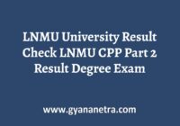 LNMU University Result Check Online