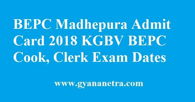 BEPC Madhepura Admit Card