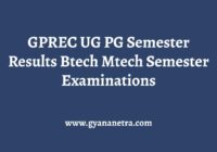 GPREC Results Semester Exam