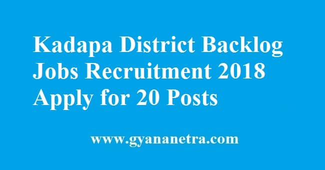Kadapa District Backlog Jobs