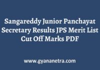 Sangareddy Junior Panchayat Secretary Results Merit List