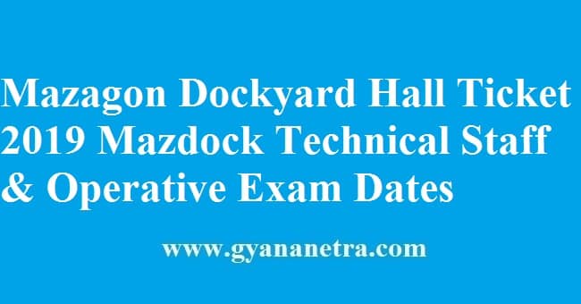 Mazagon Dockyard Hall Ticket