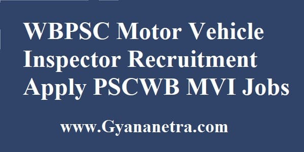 WBPSC Motor Vehicle Inspector Recruitment Apply Online