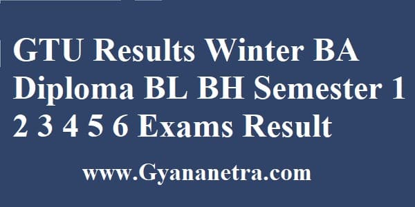 GTU Results Winter BA Diploma