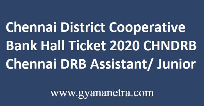 Chennai District Cooperative Bank Hall Ticket