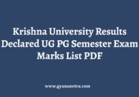 Krishna University Results Semester Exam