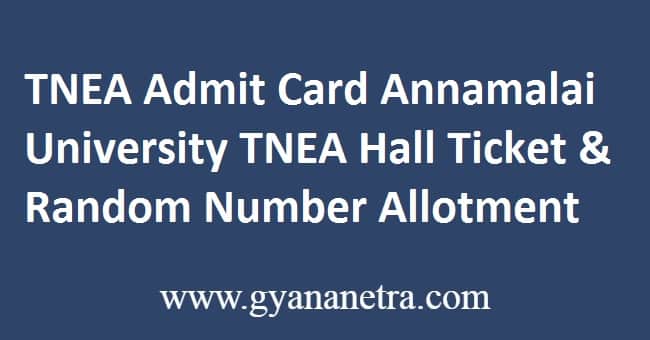 TNEA Hall Ticket