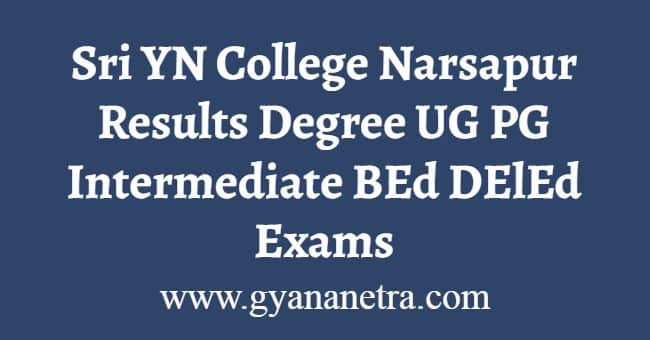 Sri YN College Narsapur Results
