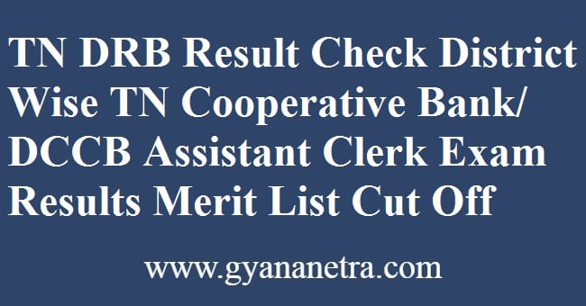 TN DRB Result Merit List Cut Off Marks