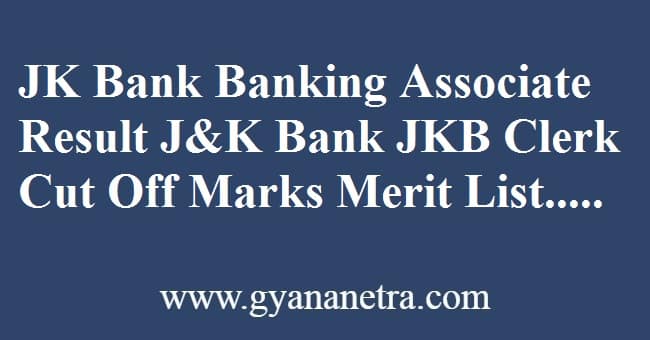 JK Bank Banking Associate Result Merit List