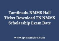 TN NMMS Hall Ticket
