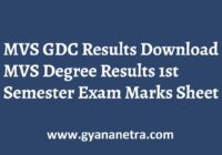 MVS GDC Results Check Online