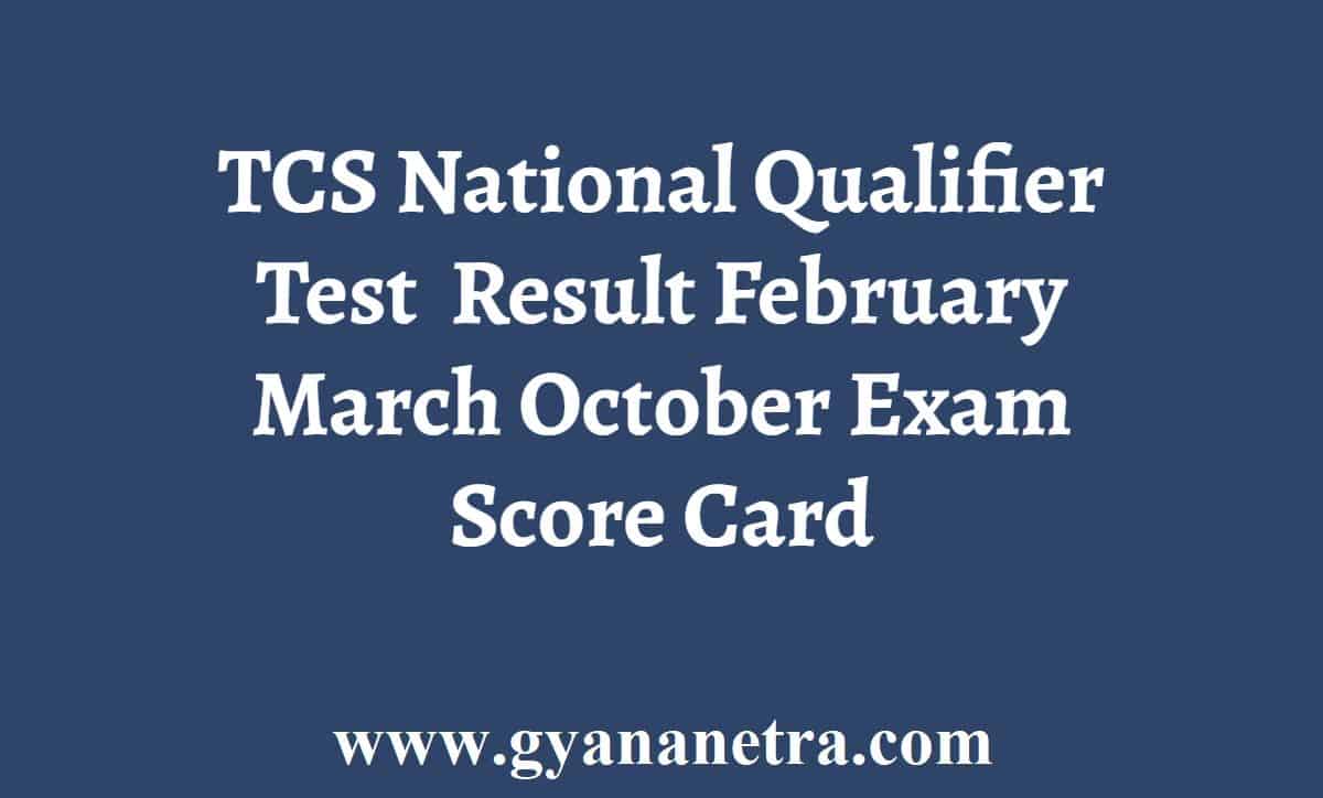 TCS NQT Result 2024 Check Online National Qualifier Test Result