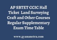 AP SBTET CCIC Craft Courses Hall Ticket
