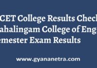 MCET College Results