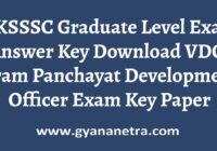 UKSSSC Graduate Level Exam Answer Key Paper PDF