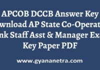 APCOB DCCB Answer Key Paper PDF