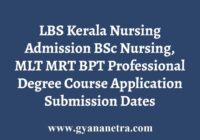 LBS Kerala Nursing Admission