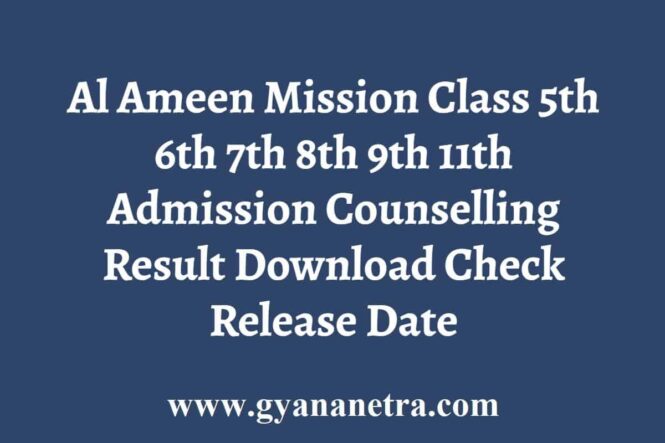 Al Ameen Mission Counselling Result