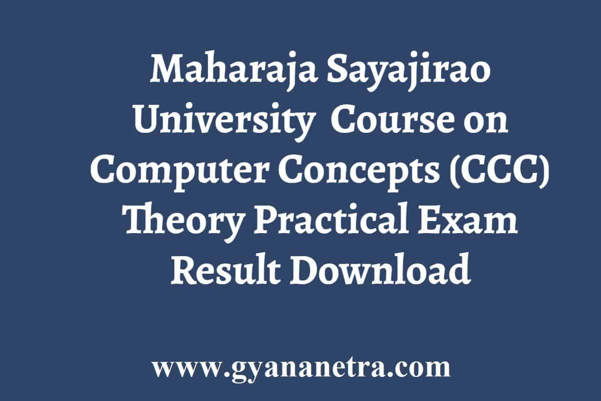 MS University CCC Exam Result 2024 Course on Computer Concepts Result