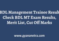 BDL Management Trainee Result Merit List
