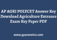 AP AGRI POLYCET Answer Key Paper PDF
