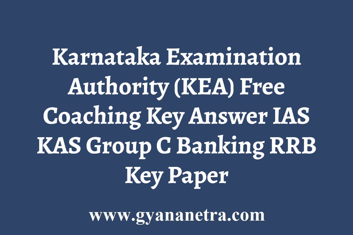 KEA Free Coaching Key Answer 2024 IAS KAS Group C Banking RRB Key Paper