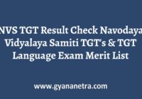 NVS TGT Result Merit List