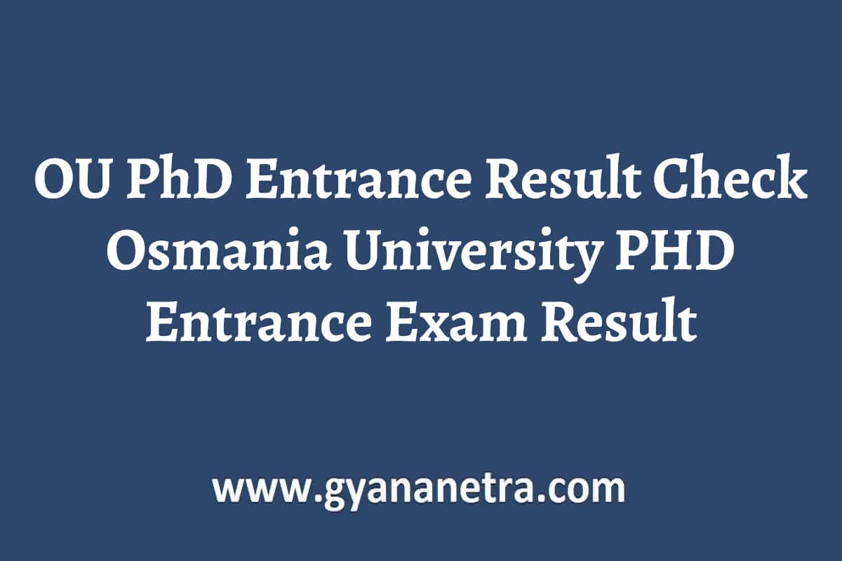 phd entrance exam result 2022