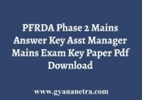 PFRDA Phase 2 Answer Key