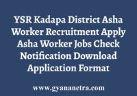 YSR Kadapa District Asha Worker Recruitment