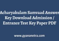 Acharyakulam Samvaad Answer Key Paper