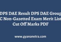 DPS DAE Result Merit List