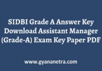 SIDBI Grade A Answer Key