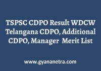 TSPSC CDPO Result Merit List