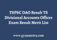 TSPSC DAO Result Merit List
