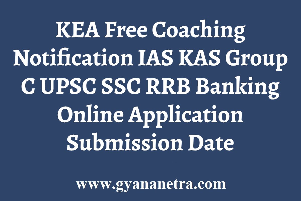 KEA Free Coaching Notification 2024 2025 IAS KAS Group C UPSC SSC RRB