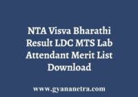 NTA Visva Bharathi Result